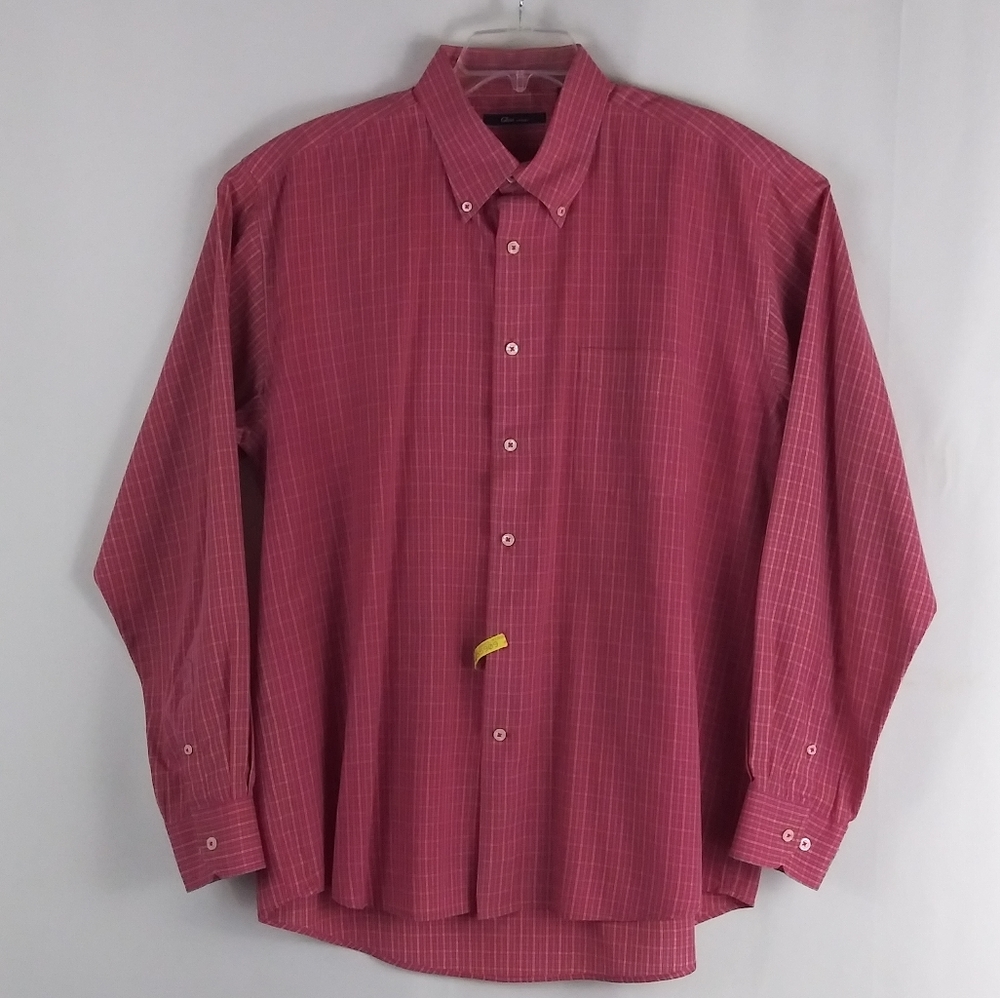 Glou sport red plaid button shirt men size XXL
